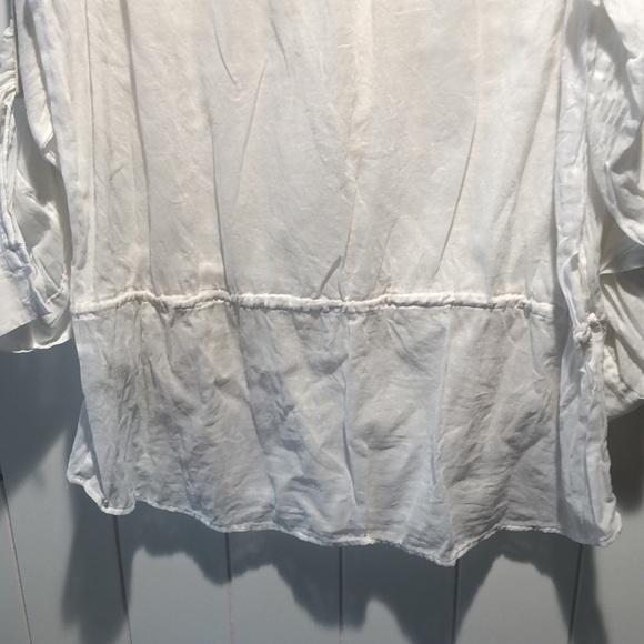 Banana Republic sheet cotton overlay top drawstring waist pockets on front XL - Picture 7 of 9